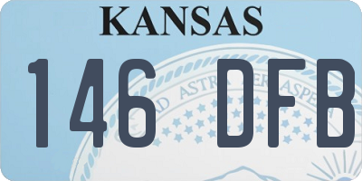KS license plate 146DFB