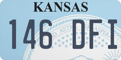 KS license plate 146DFI