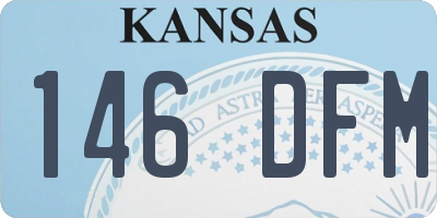 KS license plate 146DFM