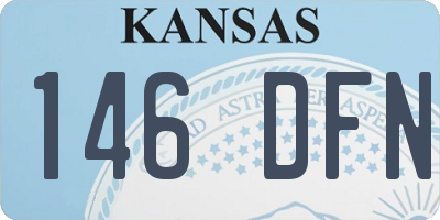 KS license plate 146DFN