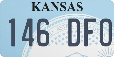 KS license plate 146DFO