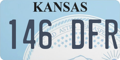 KS license plate 146DFR