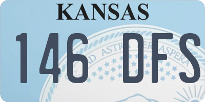 KS license plate 146DFS