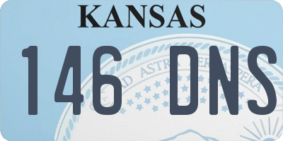 KS license plate 146DNS