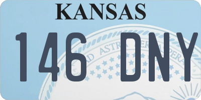 KS license plate 146DNY