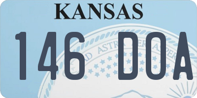 KS license plate 146DOA