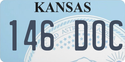 KS license plate 146DOC