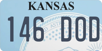 KS license plate 146DOD