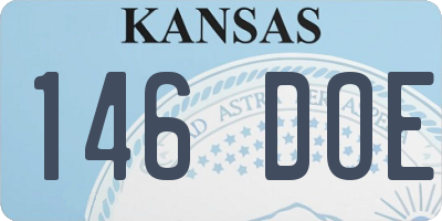 KS license plate 146DOE