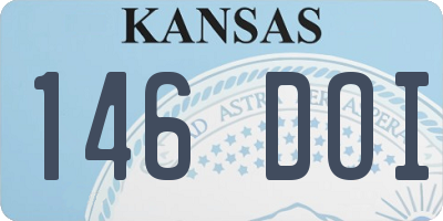 KS license plate 146DOI