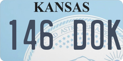 KS license plate 146DOK