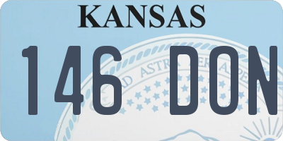 KS license plate 146DON
