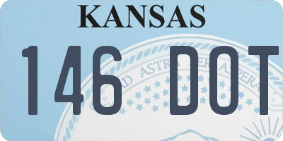 KS license plate 146DOT