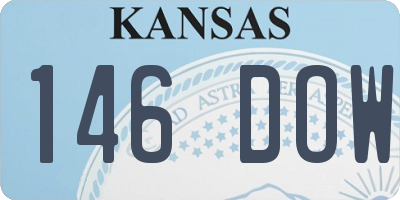 KS license plate 146DOW