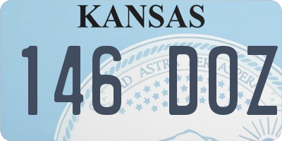 KS license plate 146DOZ