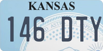 KS license plate 146DTY