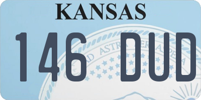 KS license plate 146DUD