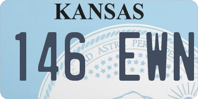 KS license plate 146EWN