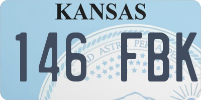 KS license plate 146FBK