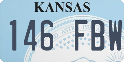 KS license plate 146FBW
