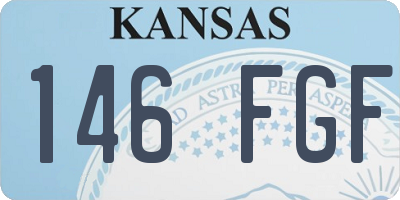KS license plate 146FGF