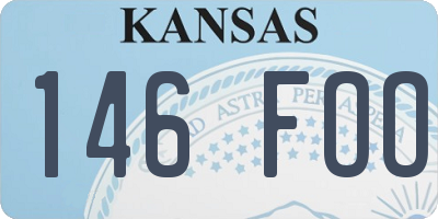 KS license plate 146FOO
