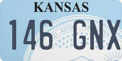 KS license plate 146GNX