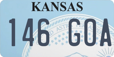 KS license plate 146GOA