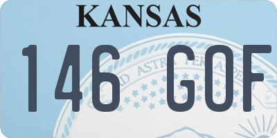 KS license plate 146GOF