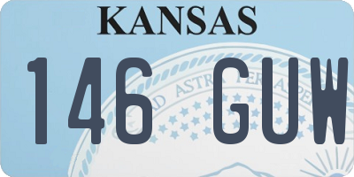 KS license plate 146GUW