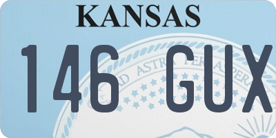 KS license plate 146GUX