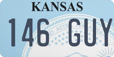 KS license plate 146GUY