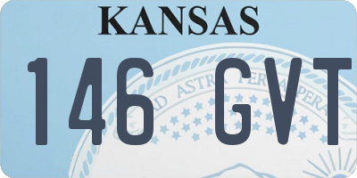 KS license plate 146GVT