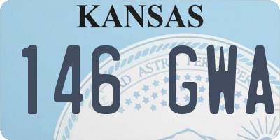 KS license plate 146GWA