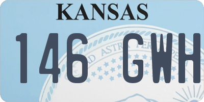 KS license plate 146GWH