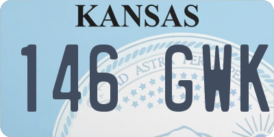 KS license plate 146GWK