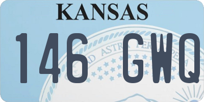 KS license plate 146GWQ