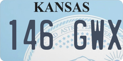 KS license plate 146GWX