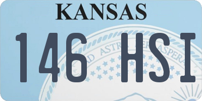 KS license plate 146HSI