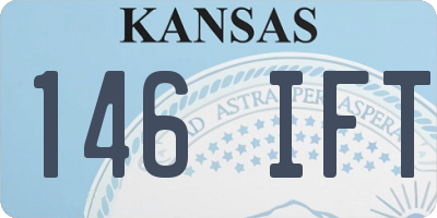 KS license plate 146IFT