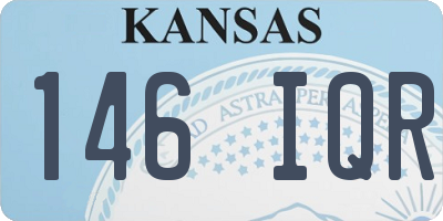 KS license plate 146IQR