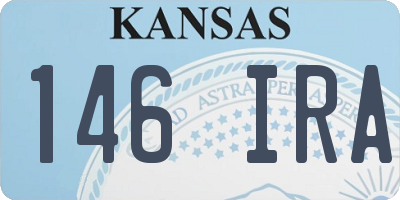 KS license plate 146IRA