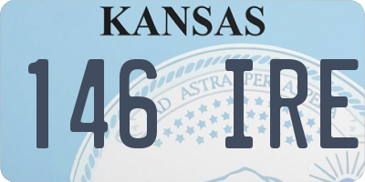 KS license plate 146IRE