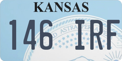 KS license plate 146IRF