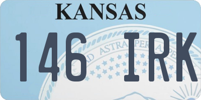 KS license plate 146IRK