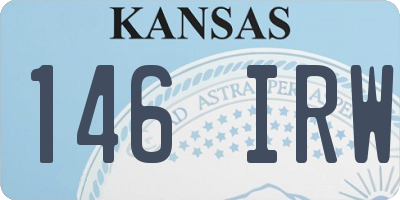 KS license plate 146IRW