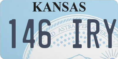 KS license plate 146IRY