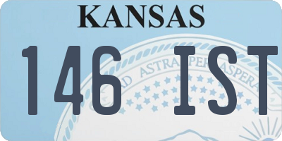 KS license plate 146IST