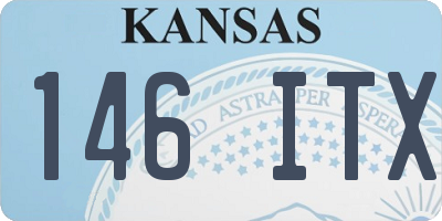 KS license plate 146ITX