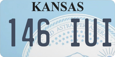 KS license plate 146IUI